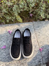 百麗網(wǎng)孔透氣休閑鞋男2026新款夏季輕盈厚底舒適套腳布鞋A2376BM6 黑色 42 曬單實(shí)拍圖