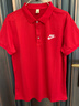 NBA VIBE-NIKE新款POO夏季運動(dòng)休閑針織透氣印花翻領(lǐng)短袖T恤上衣男女  2 NK-紅色【高質(zhì)量】 L 建議100-120斤 曬單實(shí)拍圖