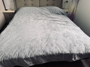 水星系列家紡高端A類(lèi)加厚保暖牛奶絨四件套冬季珊瑚絨被套加絨寶寶絨床上用品4 花夢(mèng)情緣-牛奶絨紳士灰 1.8米床笠款【適合被芯200x230】 曬單實(shí)拍圖