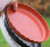 墨斗魚(yú)花盆托底盤(pán)花盆托盤(pán)底座接水盤(pán)圓形塑料樹(shù)脂加厚30cm*5 紅色 曬單實(shí)拍圖