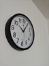 北極星（POLARIS）掛鐘時(shí)尚創(chuàng  )意客廳鐘表靜音簡(jiǎn)約石英鐘30cm 2842黑色 曬單實(shí)拍圖