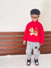 真維斯兒童紅色加絨毛衣男女童高領(lǐng)針織衫中小童馬年加厚過(guò)年服喜慶童裝 紅 絨毛小馬 120 曬單實(shí)拍圖