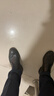 百麗男鞋商務(wù)正裝皮鞋休閑增高軟底真皮鞋A0917 黑色-內增高 42 曬單實(shí)拍圖