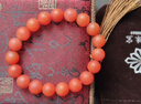 石玥珠寶收藏級10-11mm保山南紅瑪瑙手串轉運珠手鏈男女士款 水晶瑪瑙 曬單實(shí)拍圖