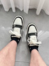 莎萊茜（SALAXI）2025秋冬新款輕奢滿(mǎn)天星鑲鉆情侶厚底增高運動(dòng)休閑滑板鞋男女同款 黑色 42 男款 曬單實(shí)拍圖