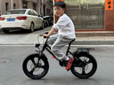 飛鴿兒童自行車(chē)3-6-10-12歲帶輔助輪小孩兒童折疊自行車(chē)腳踏單車(chē) 黑色 一體輪 避震前叉 后座版 18寸【適合120-145厘米】 曬單實(shí)拍圖