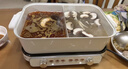 美的（Midea）電火鍋鴛鴦鍋火鍋專(zhuān)用鍋多功能鍋料理烤肉鍋分體式多功能一體電鍋0氟鈦陶電煮鍋HGS352866S 曬單實(shí)拍圖