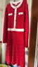 little MO&Co.拜年服含羊毛 童裝女童長(cháng)袖連衣裙兒童裙子禮服大童冬 大紅色2 150 150/68 曬單實(shí)拍圖