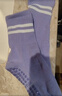 雪茜曼（XUEXIMAN）瑜伽襪子女中筒棉襪秋冬季普拉提健身舞蹈專(zhuān)業(yè)防滑短運動(dòng)地板襪子 曬單實(shí)拍圖