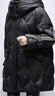 鴨鴨（YAYA）羽絨服女中長(cháng)款2025冬季新款個(gè)性百搭條紋加厚連帽休閑保暖外套HY 黑色 L 曬單實(shí)拍圖
