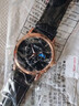 正品男士手表高檔休閑石英表簡(jiǎn)約氣質(zhì)男表皮帶高顏值羅馬時(shí)尚腕表 黑色運動(dòng)款 曬單實(shí)拍圖
