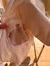 歡喜小熊 新生嬰兒秋冬連體衣嬰幼兒夾棉外出服衣服寶寶冬季哈衣爬爬服 南瓜 66cm 曬單實拍圖