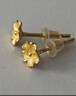 周六福足金999朱槿花黃金耳釘耳飾女生日禮物計價(jià)A0910969 約0.82g 一對 曬單實(shí)拍圖