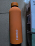 Gucgres簡(jiǎn)約不銹鋼大容量保溫杯高顏值水杯男士磨砂杯子學(xué)生便攜 橙色500ml 曬單實(shí)拍圖