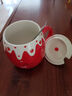 【帶蓋勺】波比熊可愛(ài)陶瓷杯子少女心帶蓋勺馬克杯草莓大容量創(chuàng  )意家用辦公早餐牛奶燕麥咖啡學(xué)生杯子 陶瓷紅兩個(gè)草莓500毫升+蓋子+勺子 曬單實(shí)拍圖