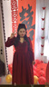 麗佰昕（Libaixin）冬季敬酒服新娘大氣紅色長(cháng)袖高級晚禮服女結婚訂婚平時(shí)可穿小個(gè)子 酒紅色長(cháng)款 3XL 曬單實(shí)拍圖