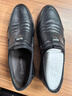 蜘蛛王商務(wù)休閑皮鞋男一腳蹬套腳軟底駕車(chē)輕便耐磨爸爸男鞋 黑色 40  曬單實(shí)拍圖