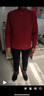 恒源祥羊絨衫女100%純羊絨媽媽裝冬季加厚內搭針織衫洋氣軟糯保暖毛衣 磚紅 加厚 L 【適合110-120斤】 曬單實(shí)拍圖