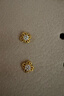 老鋪黃金古法手工足金耳飾·十字金剛杵鉆飾養耳針（線(xiàn)上專(zhuān)享） 一對重約1.1g（含膠墊） 曬單實(shí)拍圖