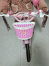鑫旺彤自行車(chē)兒童3-6-10歲單車(chē)男女童輕便腳踏車(chē)輔助輪5歲女孩車(chē)公主車(chē) 粉色【加寬加大坦克輪】 16寸 適合身高105-125cm 曬單實(shí)拍圖