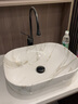 帆恩沙（FANENSHA） 大理石紋洗衣機(jī)臺(tái)上盆陽臺(tái)洗手盆橢圓形洗臉盆衛(wèi)生間水池面盆 款式A單盆 + 龍頭套餐 曬單實(shí)拍圖