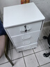 抽屜式收納柜家用桌下A4文件儲物柜辦公室桌邊柜五斗柜夾縫置物柜 移動(dòng)帶輪款【四抽】暖白色40*34*65cm 曬單實(shí)拍圖