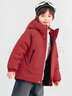 多多家男童紅色羽絨服【三防免洗】拜年服冬季戶(hù)外工裝兒童90絨加厚外套 曬單實(shí)拍圖