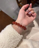 FZOG天然紅瑪瑙手串素圈女款正品保真水晶轉運珠馬年手鏈男本命年禮物 天然紅瑪瑙手串[8mm](一物一證) 曬單實(shí)拍圖