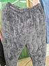 TSGS冬季加厚三層夾棉男士睡衣套裝保暖巨厚珊瑚絨加絨棉襖女士家居服 黑灰-波紋 巨厚男女同款 3XL 適合身高183內體重150-175斤 曬單實(shí)拍圖
