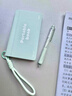 BEIFA羊巴皮皮面便攜本隨身便攜手帳記事本學(xué)生便簽本計劃本工作筆記辦公用會(huì )議記錄本掛件本 曼波綠 曬單實(shí)拍圖