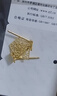 周六福5G工藝足金黃金耳釘女款翩翩是你生日禮物A099566 一對 約1.21g 曬單實(shí)拍圖