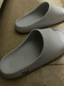 361°加厚軟底靜音無(wú)聲拖鞋男2026新款防滑男鞋EVA家居室內踩屎感拖鞋 白絨灰-男款 40-41 (260mm) 曬單實(shí)拍圖