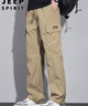 JEEP SPIRIT吉普工裝褲男士褲子男秋冬季休閑褲男多口袋男褲 卡其色加絨 XL 曬單實(shí)拍圖