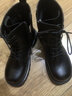 芭比童鞋女童春秋馬丁靴單里短筒皮靴兒童百搭黑色靴子DA6569黑色37碼 曬單實(shí)拍圖
