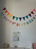 春錦秋鯉兒童紙質(zhì)生日派對裝飾字母拉旗車(chē)縫無(wú)需穿繩字母拉旗漸變橫幅串旗 漸變圓片生日拉花 曬單實(shí)拍圖