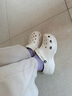 卡駱馳（CROCS）白鹿同款經(jīng)典閃耀云朵洞洞鞋女士休閑鞋沙灘鞋|207241 粉筆色-0WV 37 /38(240mm) 曬單實(shí)拍圖