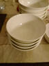 斯凱綈（Sky Top）骨碟陶瓷深盤(pán)子醬菜碟純白家用骨瓷餐具套裝6英寸飯盤(pán)4件 曬單實(shí)拍圖