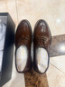 零度Zero正裝皮鞋男2025秋冬舒適真皮手抓紋輕量皮鞋加絨商務(wù)鞋德比鞋 暗棕 41 曬單實(shí)拍圖