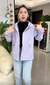 春秋外套女2026新款寬松透氣防風(fēng)沖鋒衣休閑兩層夾克上衣時(shí)尚女裝 紫色 L 建議105-120斤 曬單實(shí)拍圖