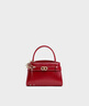CHARLES&KEITH26新年系列騏驥紅手提斜挎包凱莉包包女包婚包CK2-50270880-A Tomato Red番茄朱紅 S 曬單實(shí)拍圖