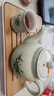 連山閣 陶瓷泡茶壺帶過(guò)濾網(wǎng)內膽大號容量家用茶具單壺沖茶器杯子套裝 升級竹韻花陶瓷內膽一壺六杯+白色如意盤(pán) 曬單實(shí)拍圖