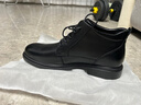 奧康品牌棉鞋男冬季加絨皮鞋高幫男鞋真皮男士棉靴 黑色195919029 42 曬單實(shí)拍圖