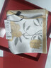 上海故事女士真絲絲巾100%桑蠶絲珍珠緞圍巾禮盒送人生日禮物 采微玫瑰黃 曬單實(shí)拍圖
