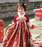 安妮優(yōu)兒（Anneyol）漢服女童秋冬兒童古裝拜年服冬季中國風(fēng)唐裝2025新款女孩古風(fēng)裙子 套裝（裙子+披風(fēng)） 120 曬單實(shí)拍圖