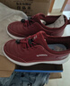 回力（Warrior）女鞋媽媽鞋春季皮面中老年鞋輕便軟底健步鞋女士運動(dòng)休閑鞋酒紅35 曬單實(shí)拍圖