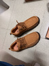 駱駝牌 休閑運動(dòng)男鞋復古牛皮工裝鞋厚底時(shí)尚百搭 P14A307615 駝色 41 曬單實(shí)拍圖