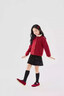 小豬彼特女童超好看紅色套裝兒童2026新款新年裙女大童女孩拜年服毛衣裙子 19906紅色+4507紅色 170 cm 曬單實(shí)拍圖