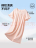 頂瓜瓜女童睡裙夏天公主風(fēng)A類(lèi)純棉長(cháng)裙兒童睡衣家居服親子裙 淺粉  160  曬單實(shí)拍圖