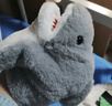 抖音情侶毛絨小鯊魚(yú)玩偶手套公仔可張嘴娃娃動(dòng)嘴整蠱鯊臂生日禮物 【全新材質(zhì)升級】灰鯊+粉鯊（2只裝） 2025全新升級款 曬單實(shí)拍圖