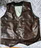 冬季男士加絨加厚皮馬甲中老年男爸爸裝寬松保暖坎肩背心大碼外套 棕色【加絨加厚】 PMJ 2XL 【140-160斤】 曬單實(shí)拍圖